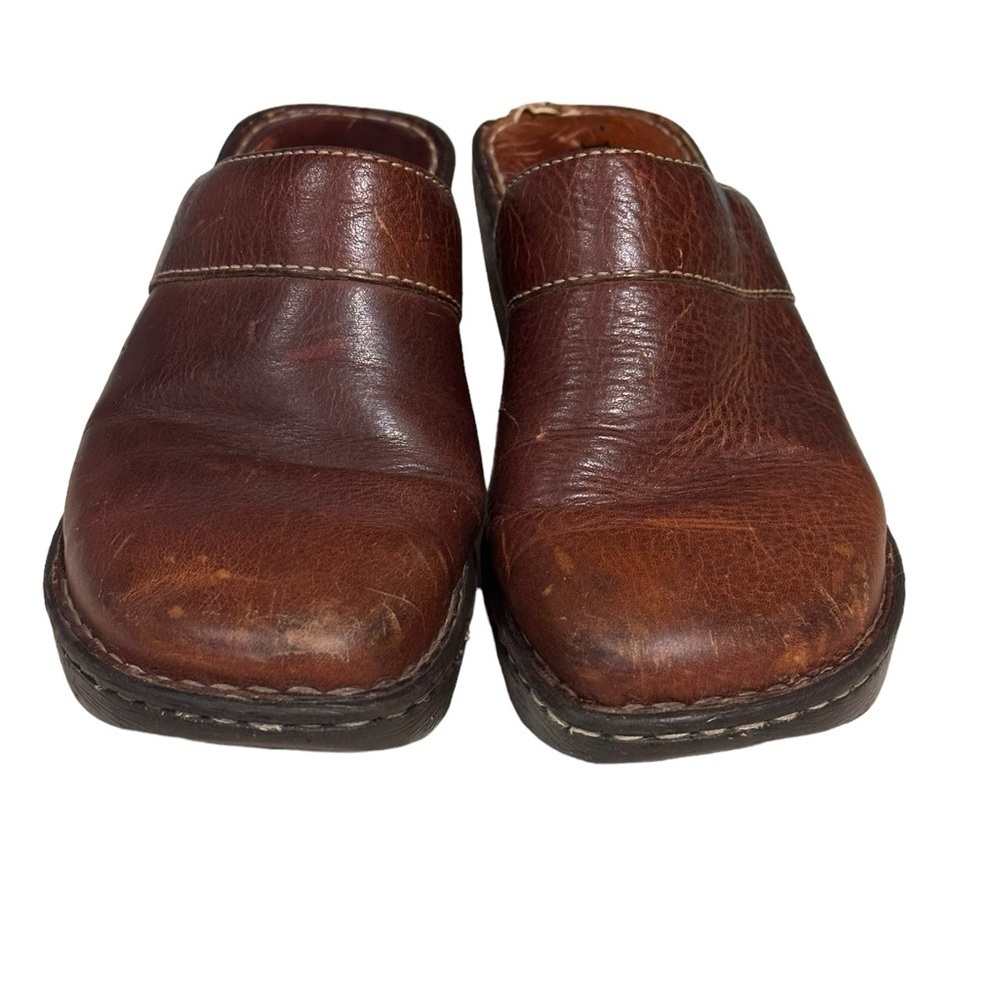 Born Women’s Brown Leather Clogs Size 8​​​​​​ - Picture 2 of 11